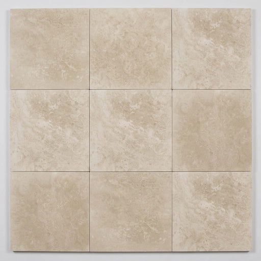 Qdi Light Travertine Tile 12x12 Filled, Honed close-up