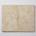 Qdi Light Travertine Tile 16x24 Tumbled close-up