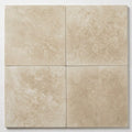 Qdi Light Travertine Tile 18x18 Filled, Honed close-up