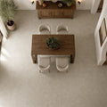 Qdi Light Travertine Tile 24x24 Tumbled — Dining Room floor