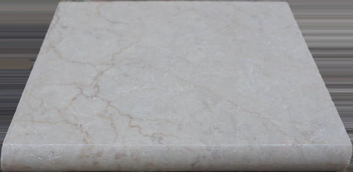 QDI Pearl 12x12 Tumbled Marble Single Bullnose Pool Coping