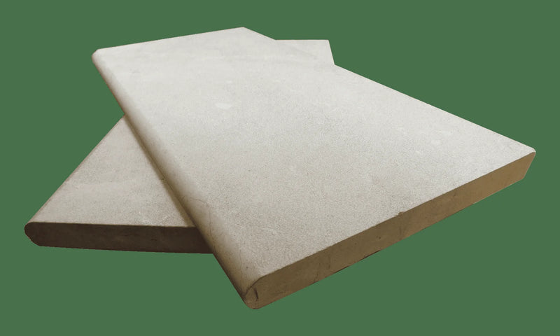 QDI Pearl 12x24 Tumbled Marble Single Bullnose Pool Coping