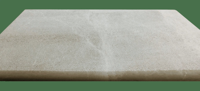 QDI Pearl 12x24 Sandblasted Marble Single Bullnose Pool Coping