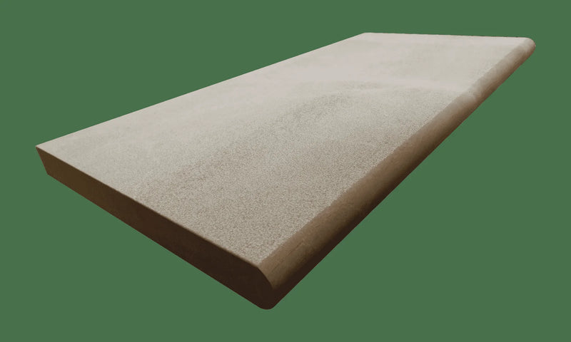 QDI Pearl 12x24 Tumbled Marble Single Bullnose Pool Coping