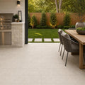 QDI Pearl 12x24x2 Sandblasted Marble Paver — Backyard patio