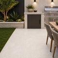 QDI Pearl 6x12 Tumbled Marble Paver — Backyard patio