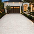 Qdi Pearl Marble Paver 6x12 Tumbled 1.25 inch — Front Yard driveway
