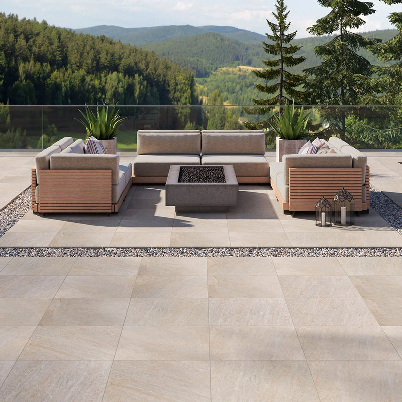 Quartz Beige 24x24 Matte Porcelain Paver
