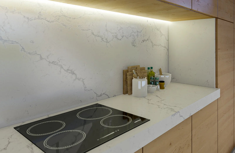 Quartz Carrara Sky 2cm Polished Slab