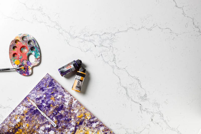 Quartz Carrara Sky 2cm Polished Slab