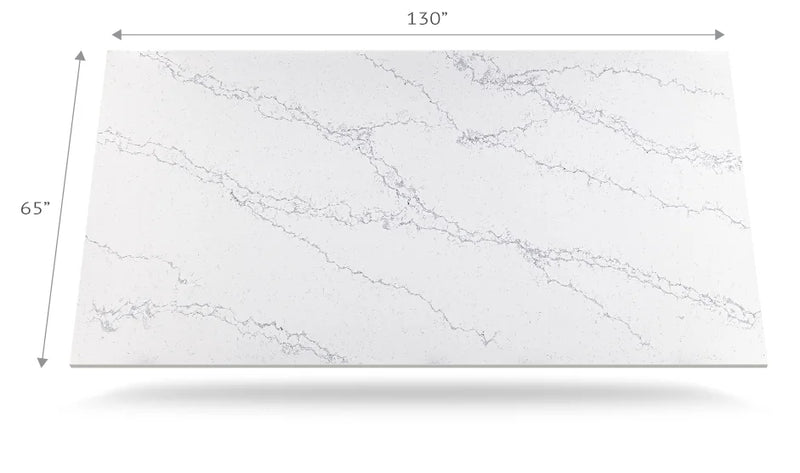 Quartz Carrara Sky 3cm Polished Slab
