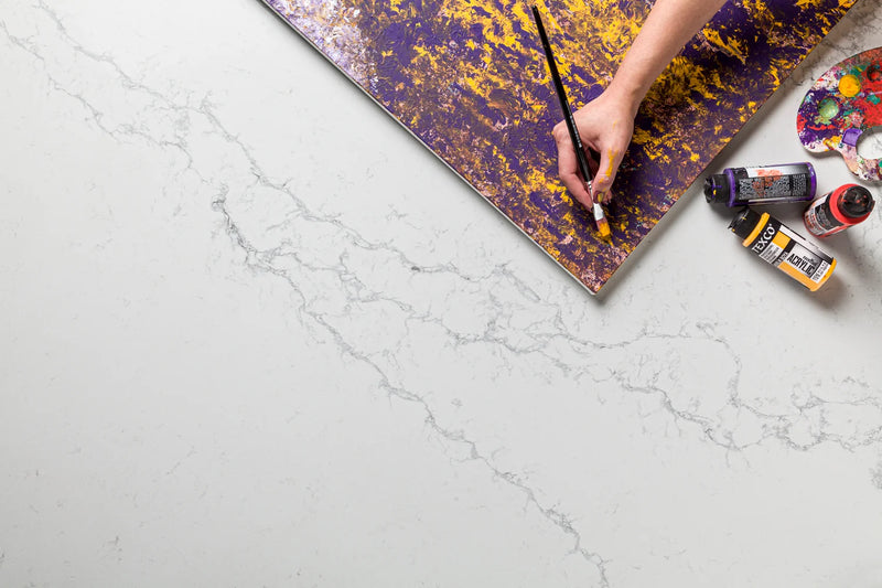 Quartz Carrara Sky 2cm Polished Slab