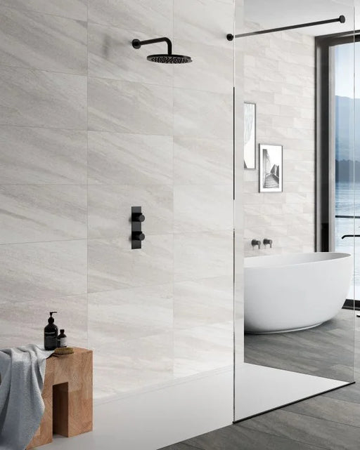 Bianco 24x48 Quartzite Look Porcelain Tile