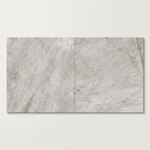 Quartzite White Porcelain Rough & Straight Edge 24 x 24 x 3/4 Paver 24x24 close-up