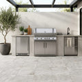 Quartzite White Porcelain Rough & Straight Edge 24 x 24 x 3/4 Paver 24x24 — Outdoor Kitchen floor