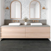 Monet White Carrara 12.25x12.25 Honed Decorative Marble Mosaic