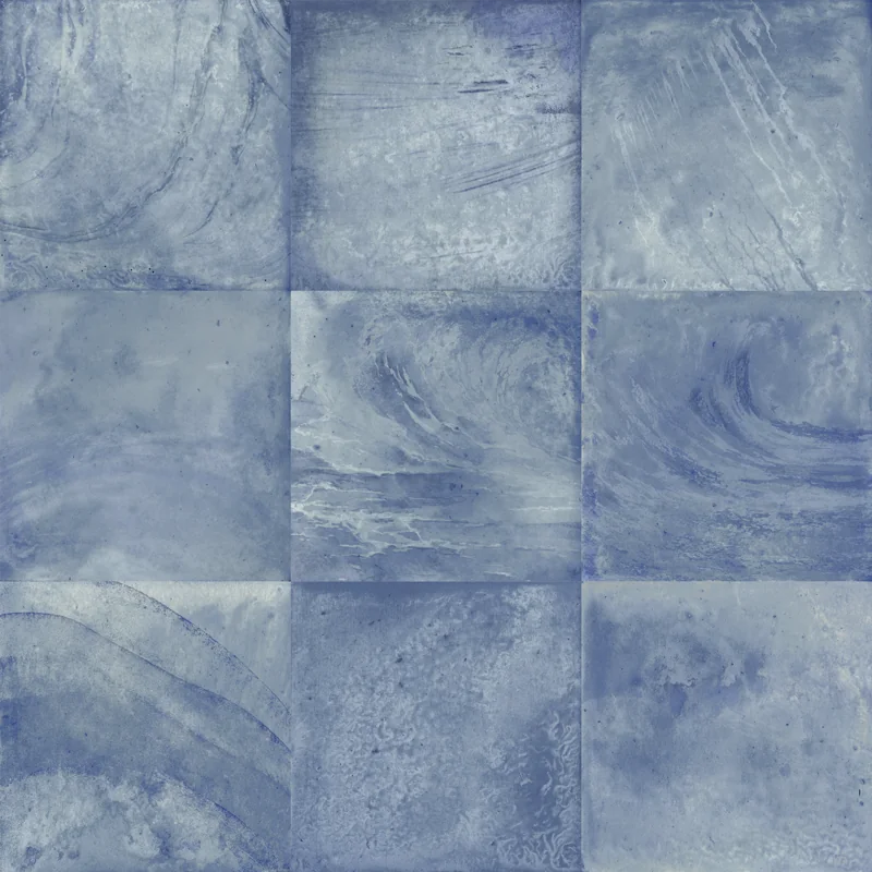 Reef Azure 6x6 Straight Porcelain Waterline Tile