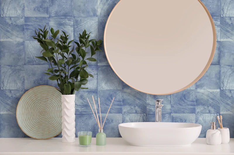 Reef Azure 6x6 Straight Porcelain Waterline Tile