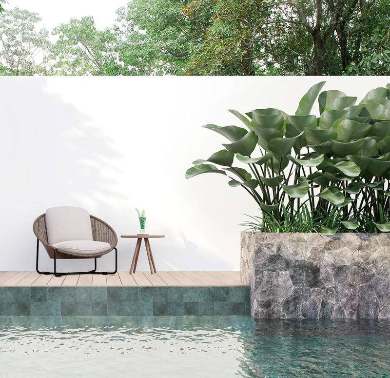 Reef Jade 6x6 Straight Porcelain Waterline Tile