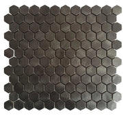 Reflections Gunmetal 11.42x12.01 Glass Mosaic