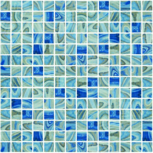 Reflections Tourmaline 1x1 Glass Mosaic Tile