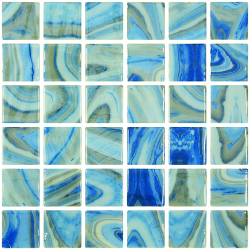 Reflections Tourmaline 1x1 Glass Mosaic Tile