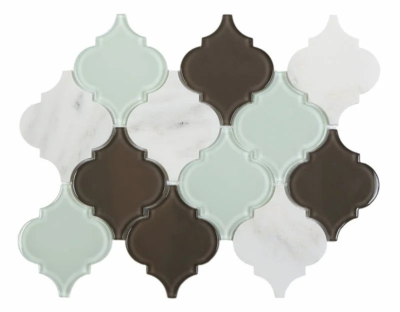 Regal 8.5x12 Glass & Stone Mosaic Grey/White/Blue