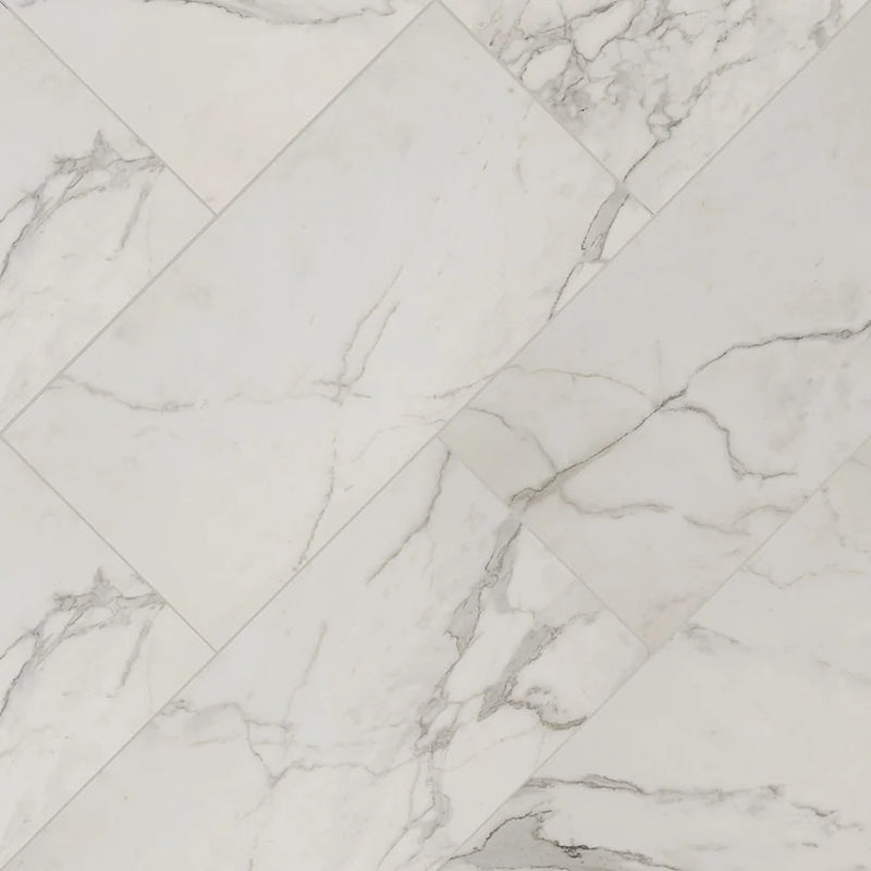 Regallo Calacatta Isla 12x24 Matte Porcelain Marble Look Floor Tile