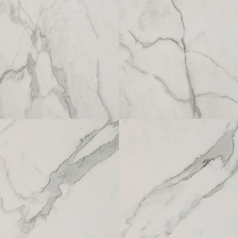 Regallo Calacatta Isla 24x24 Polished Porcelain Marble Look Floor Tile