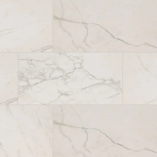 Regallo Calacatta Isla 24x48 Polished Porcelain Marble Look Floor Tile