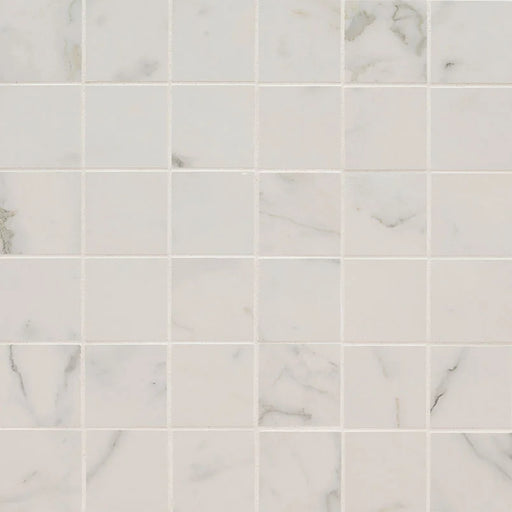 Regallo Calacatta Isla 2x2 Matte Porcelain Marble Look Mosaic Tile