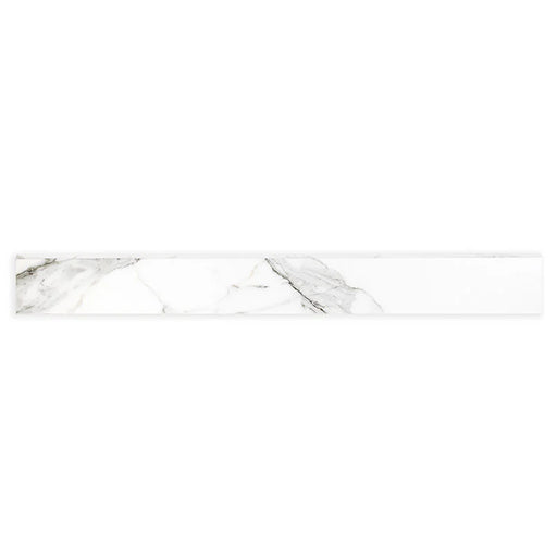 Regallo Calacatta Isla 3x24 Bullnose Polished Porcelain Marble Look Trim