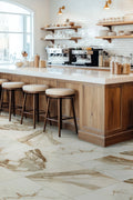 Regallo Calacatta Marbella 12x24 Polished Porcelain Marble Look Floor Tile