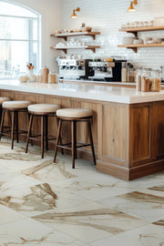 Regallo Calacatta Marbella 24x48 Polished Porcelain Marble Look Floor Tile