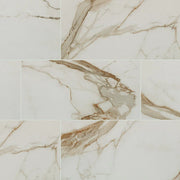 Regallo Calacatta Marbella 24x48 Polished Porcelain Marble Look Floor Tile