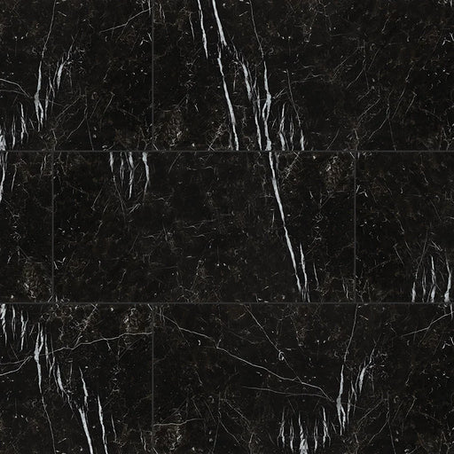 Regallo Marquina Noir 12x24 Matte Porcelain Marble Look Floor Tile