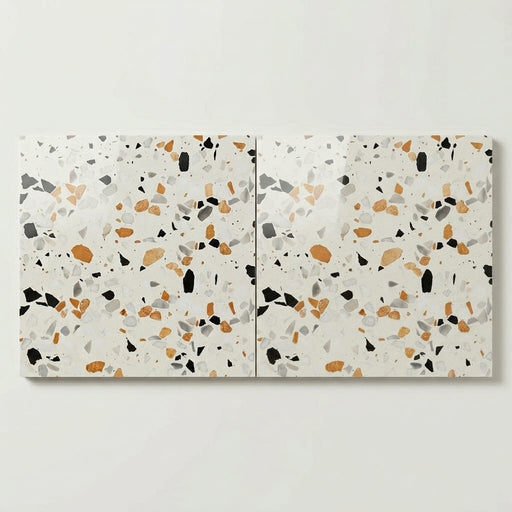 Regium 24x24 Polished Stone Agglomerate Marble Tile close-up