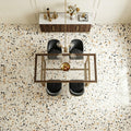 Regium 24x24 Polished Stone Agglomerate Marble Tile — Dining Room floor