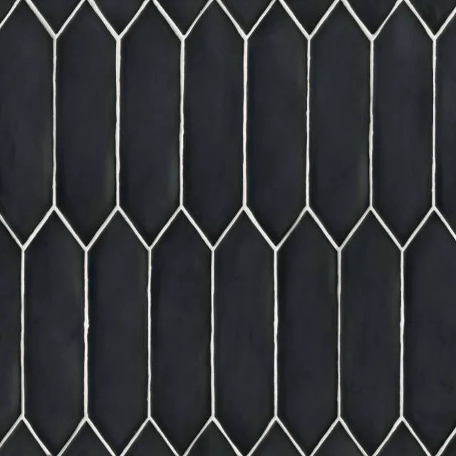 Reine Black 12x3 Matte Ceramic Picket Tile