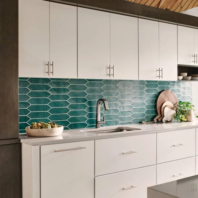 Reine Dark Teal 12x3 Matte Ceramic Picket Tile