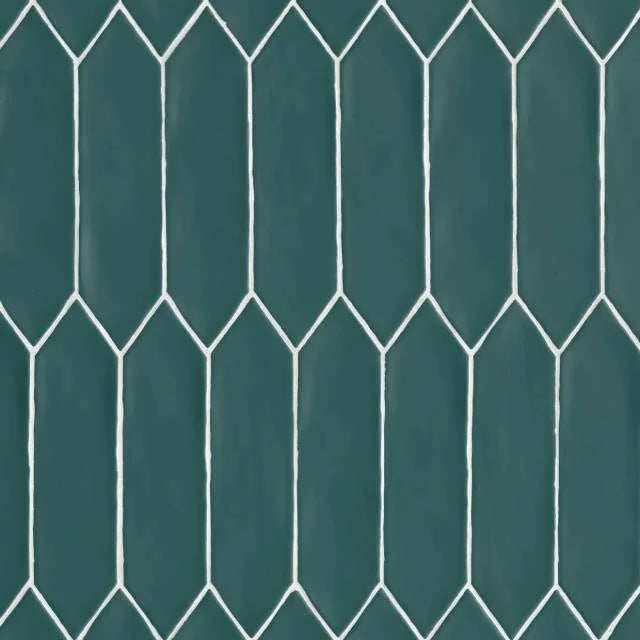 Reine Dark Teal 12x3 Matte Ceramic Picket Tile