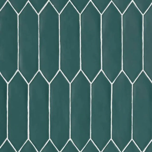 Reine Dark Teal 12x3 Matte Ceramic Picket Tile