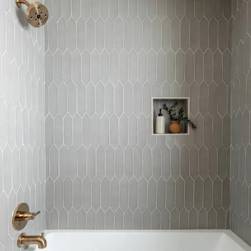 Reine Grey 12x3 Picket Matte Ceramic Tile