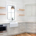Reine White 12x3 Picket Gloss Ceramic Tile