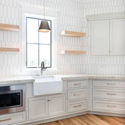 Reine White 12x3 Picket Gloss Ceramic Tile