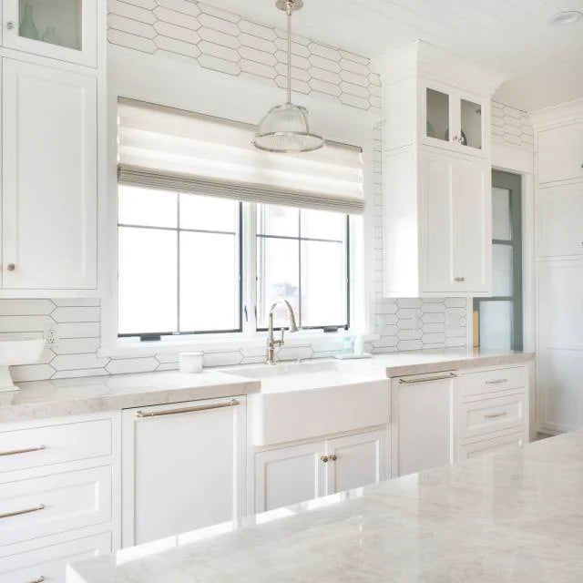 Reine White 12x3 Picket Gloss Ceramic Tile