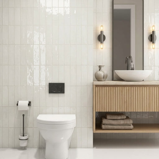 Remedy Elixir Glossy 3x9 Porcelain Tile 3x8 — Bathroom wall