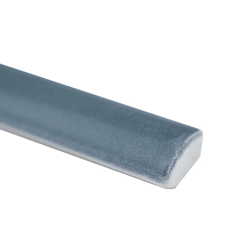 Renzo Denim 0.6x12 Quarter Round Glossy Ceramic Trim