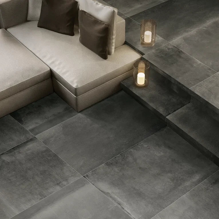 Reside USA Black 24x24 Matte Porcelain Tile