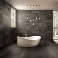 Reside Black USA 3x12 Surface Bullnose Porcelain Trim